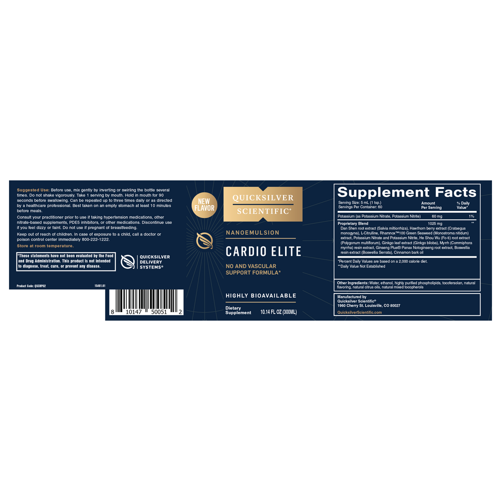 Product image for Cardio Elite (NO and Vascular Support Formula*).