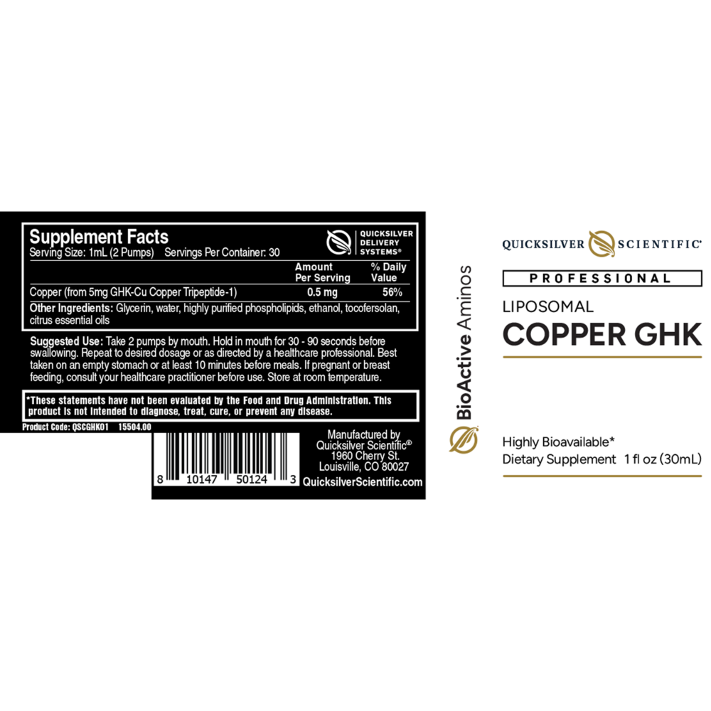 Product image for Liposomal Copper GHK.