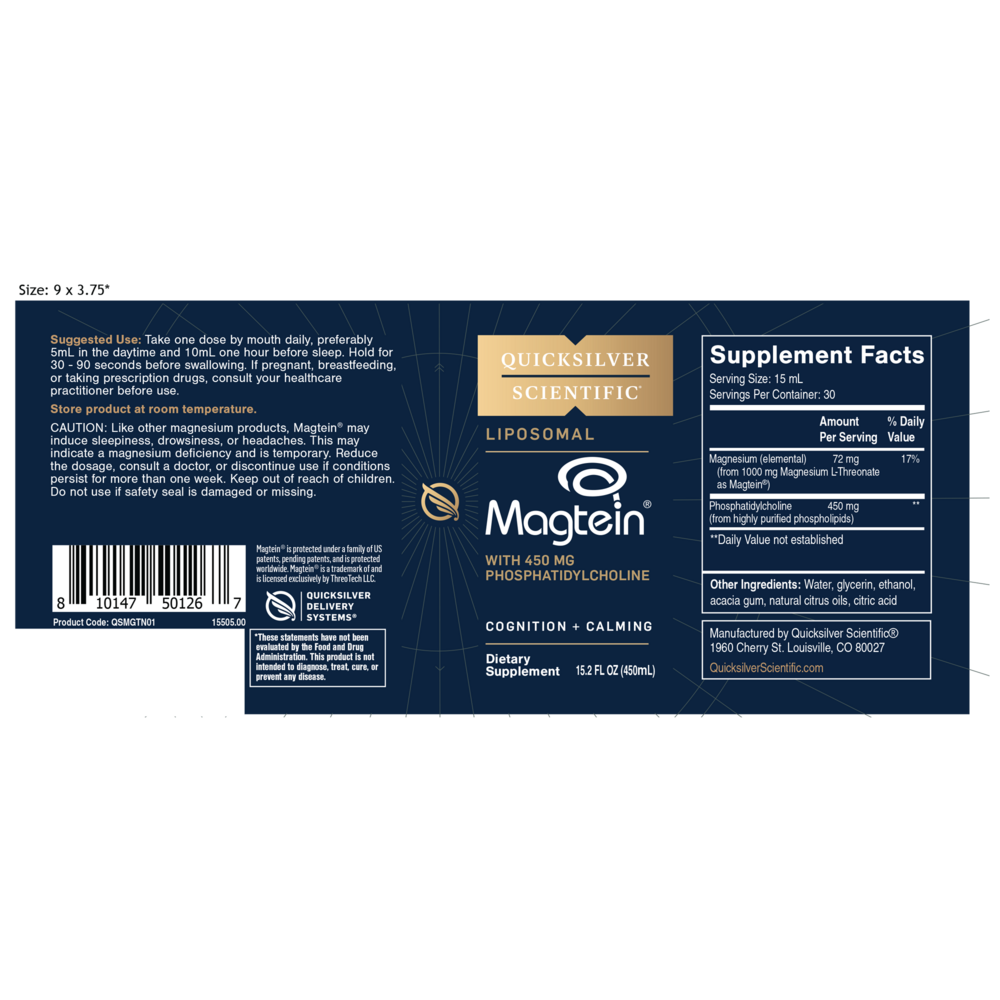 Product image for Liposomal Magtein.