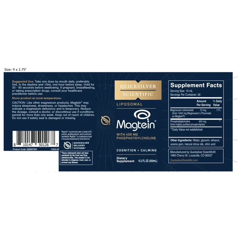 Product image for Liposomal Magtein.