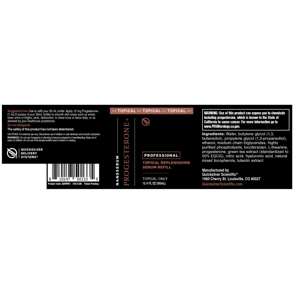 Product image for Professional Progesterone+ Topical Replenishing Serum Refill.