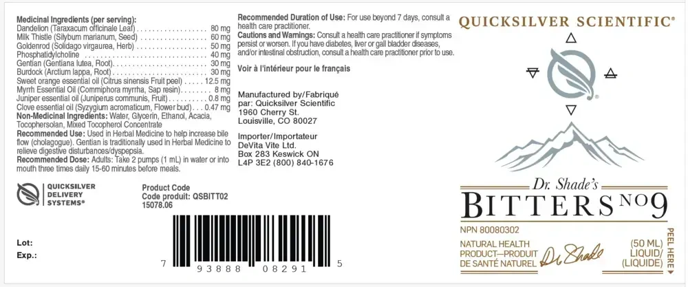 Product image for Dr. Shades Bitters No. 9.