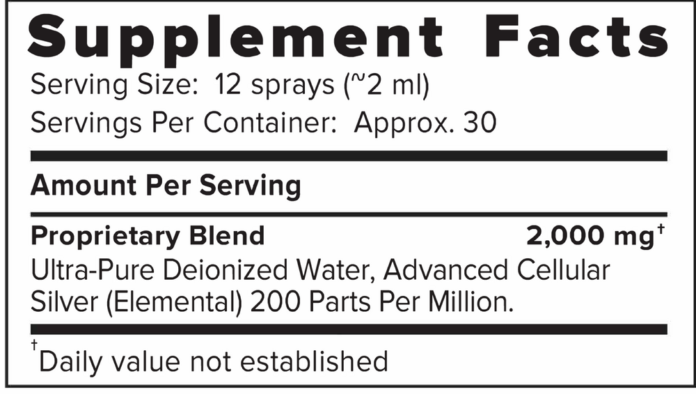 Product image for ACS 200 Silver Extra Strength.