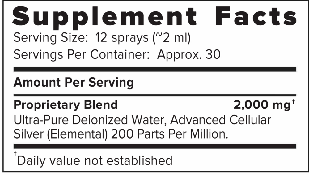 Product image for ACS 200 Silver Extra Strength.