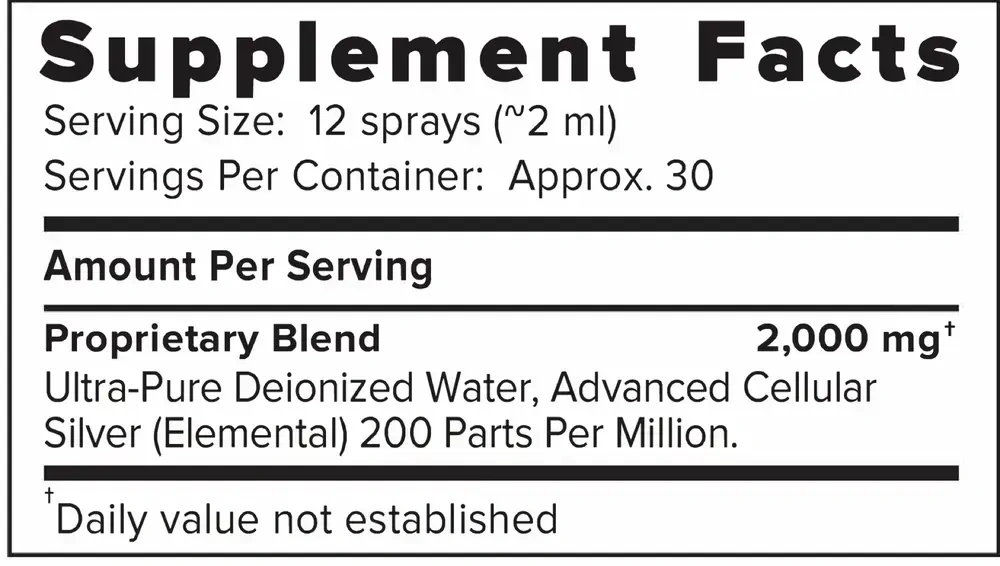 Product image for ACS 200 Silver Extra Strength.