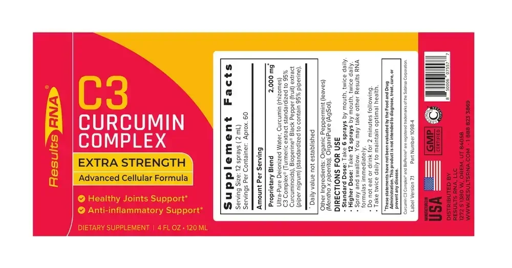 Product image for C3 Curcumin Complex Extra Strength.