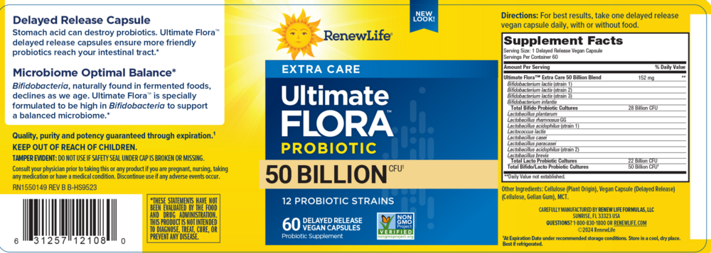 Product image for Ultimate Flora Extra Care Probiotic, 50 Billion CFU.