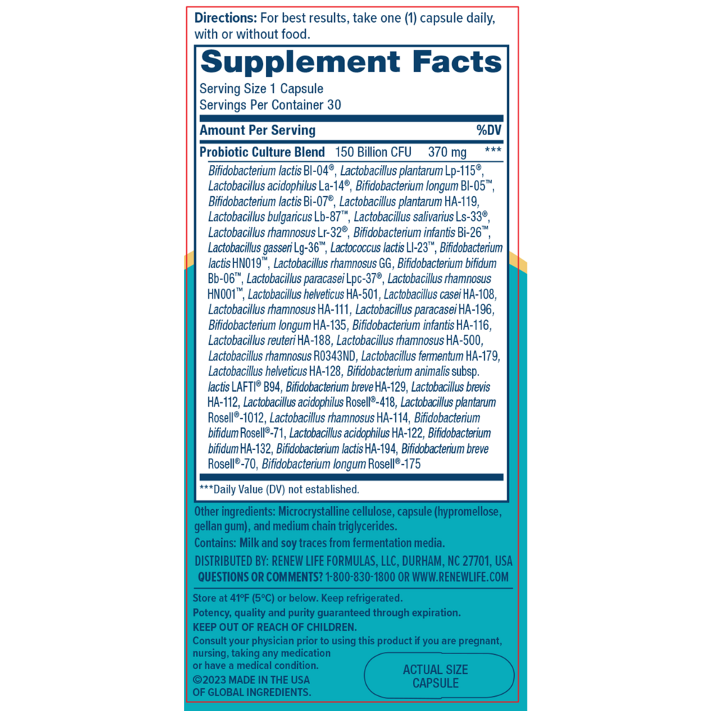 Product image for Ultimate Flora Extra Care 150 Billion.