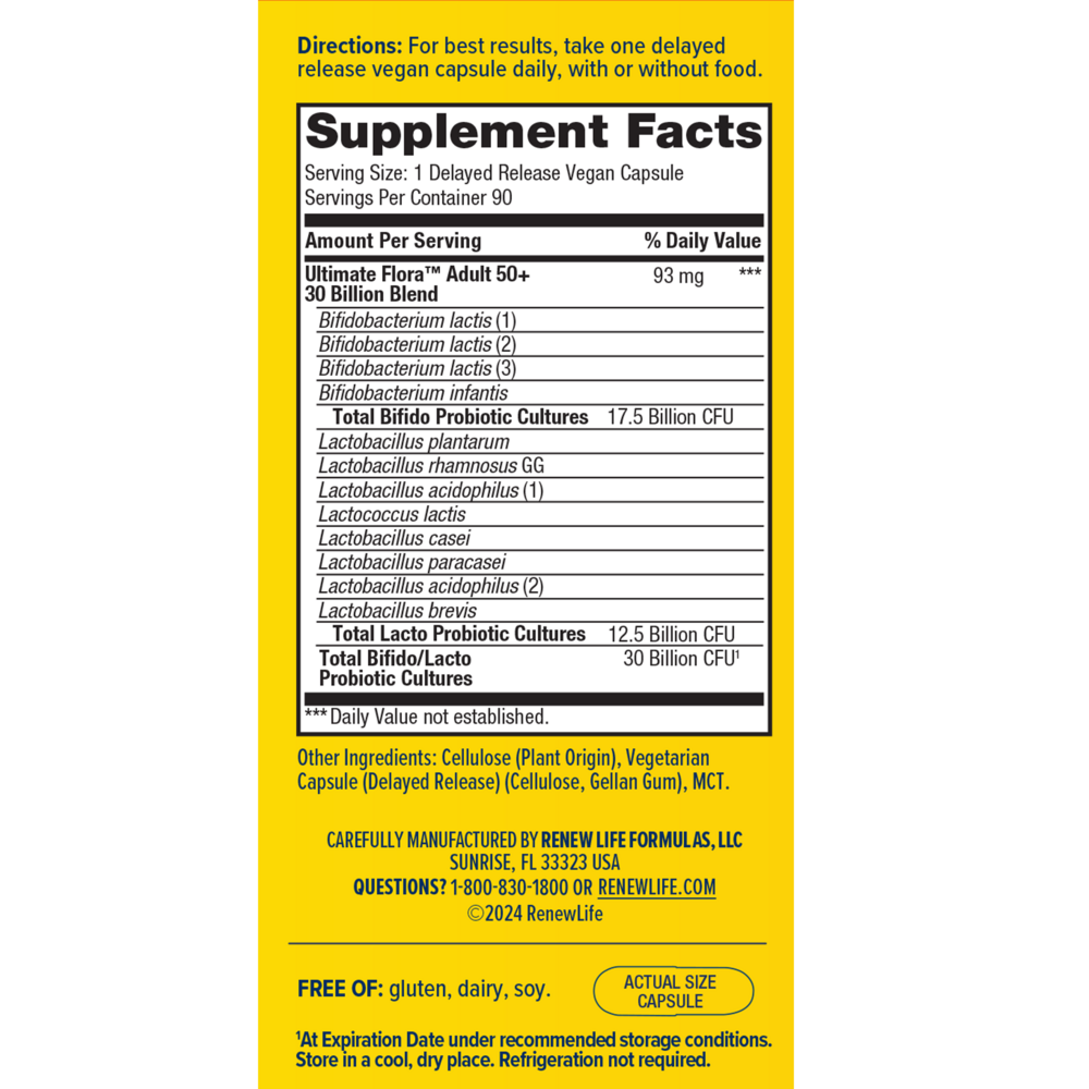 Product image for Ultimate Flora Adult 50+ 30 Billion.