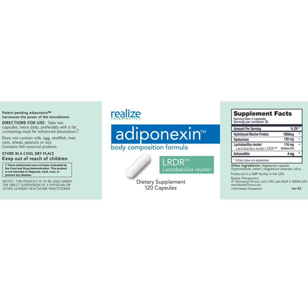 Product image for Adiponexin L Reuteri Body Composition Formula.