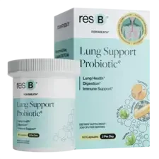 PRO resB Lung Support Probiotic 2-Pack of 60 Capsules by Resbiotic Nutrition