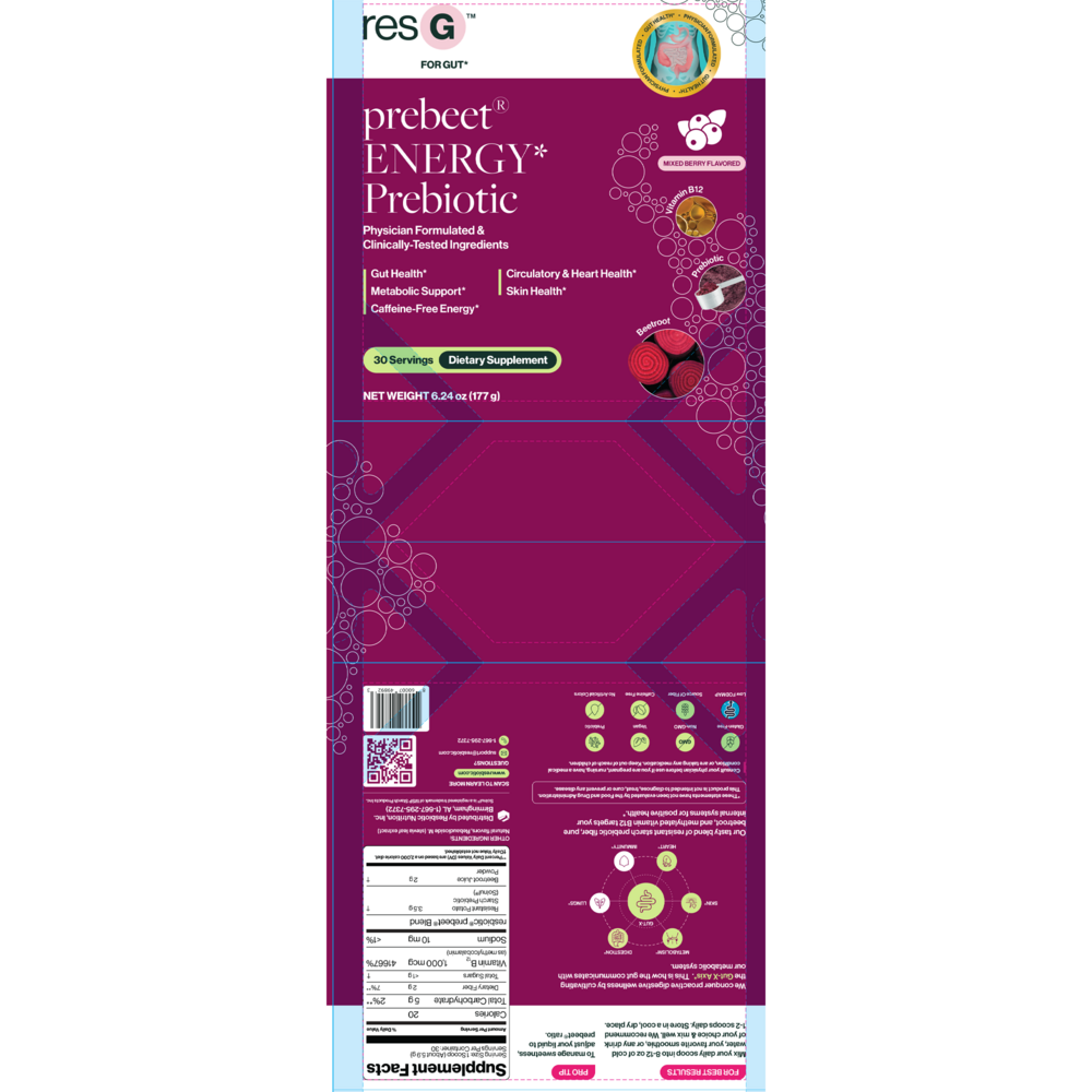 Product image for PRO resG prebeet ENERGY Prebiotic 2-Pack of 177 Grams.