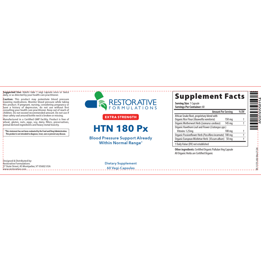 Product image for HTN 180 Px Extra Strength.