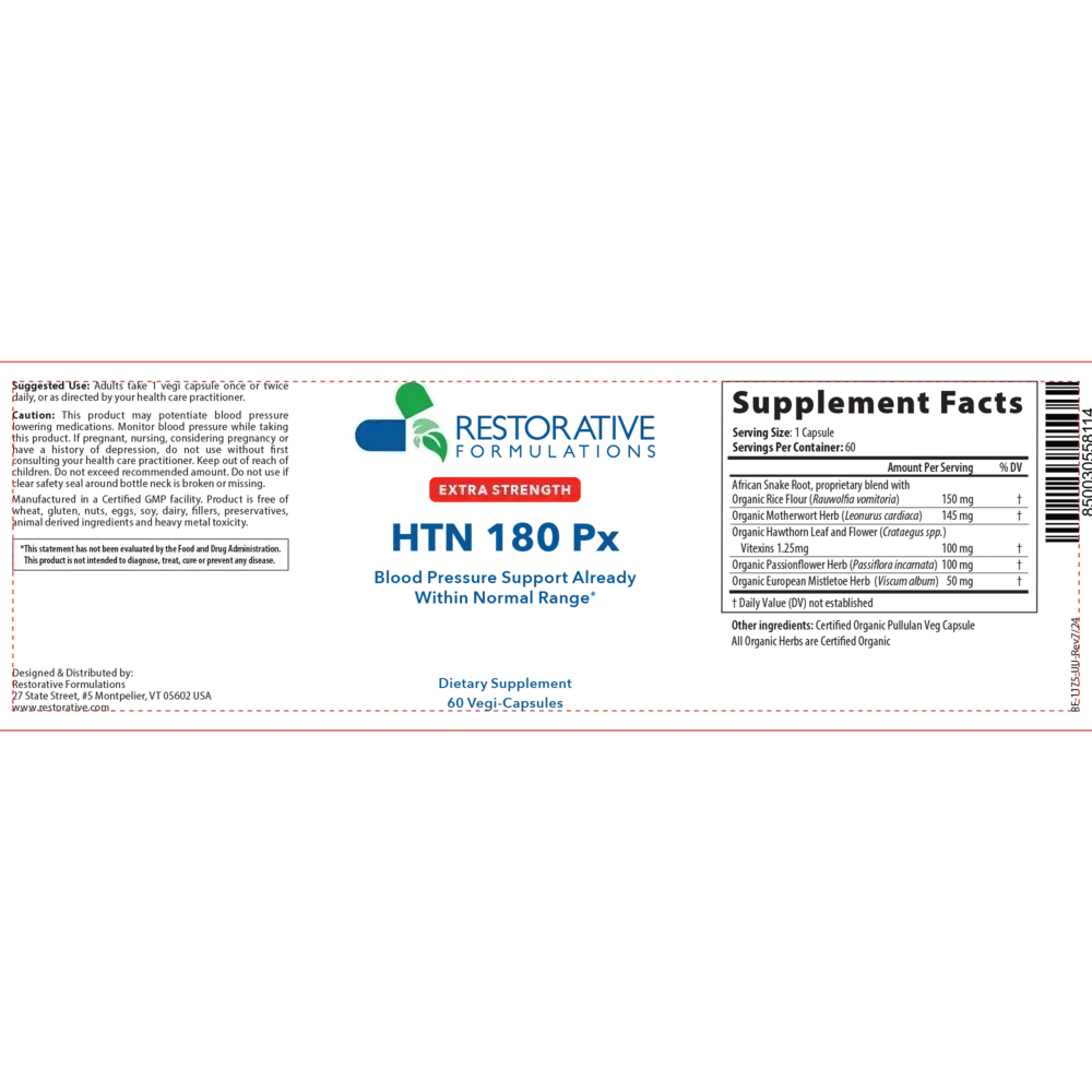 Product image for HTN 180 Px Extra Strength.