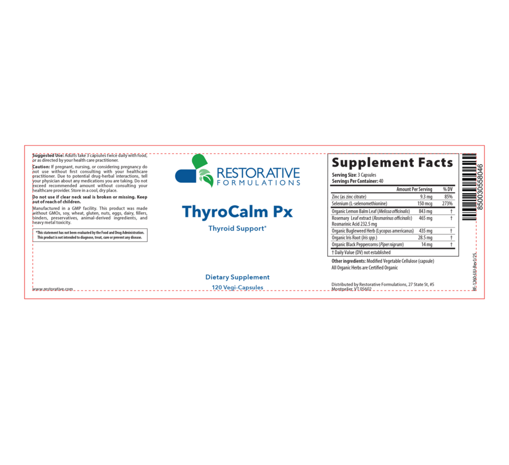 Product image for ThyroCalm Px.