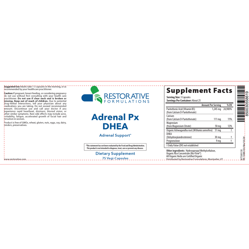 Product image for Adrenal Px DHEA.