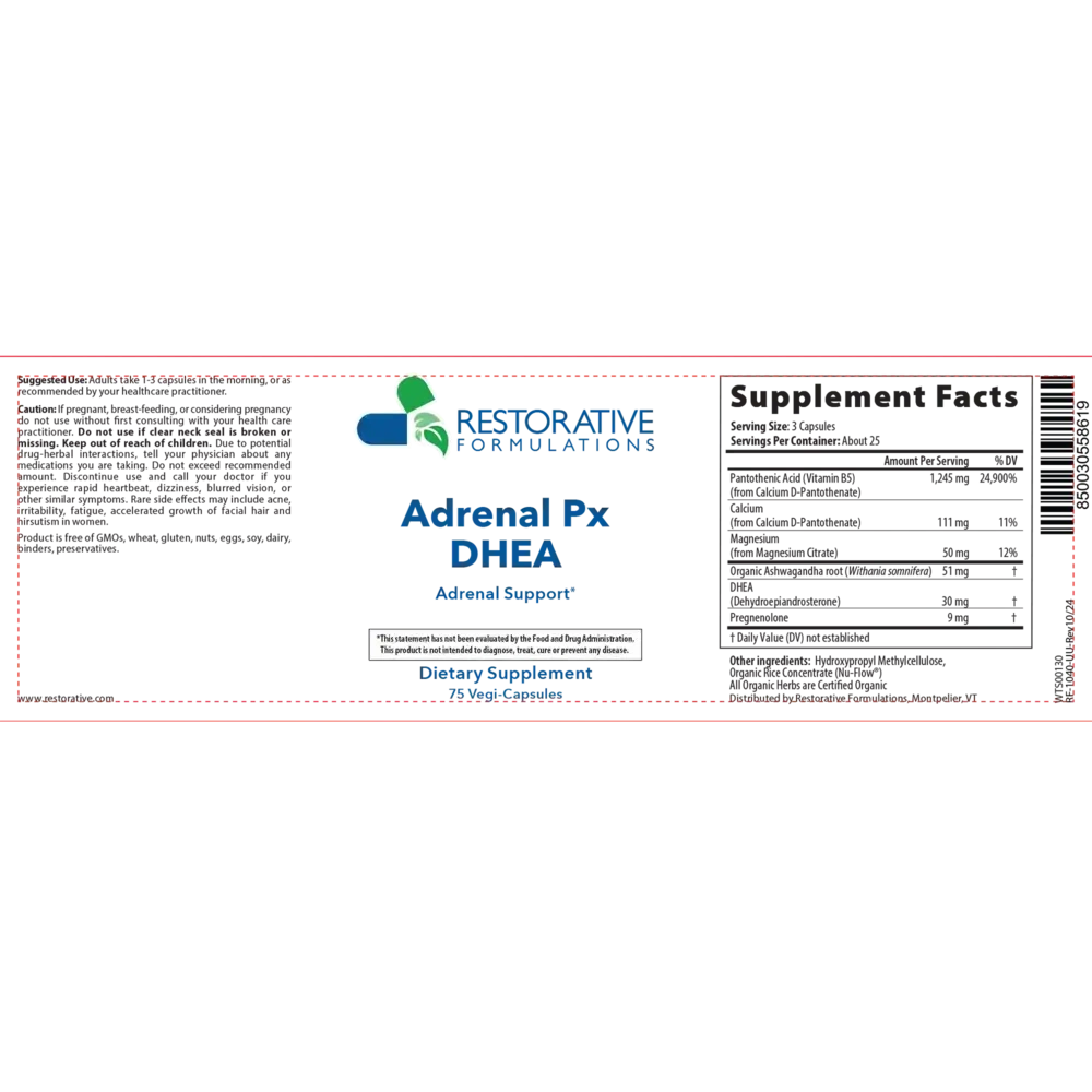 Product image for Adrenal Px DHEA.