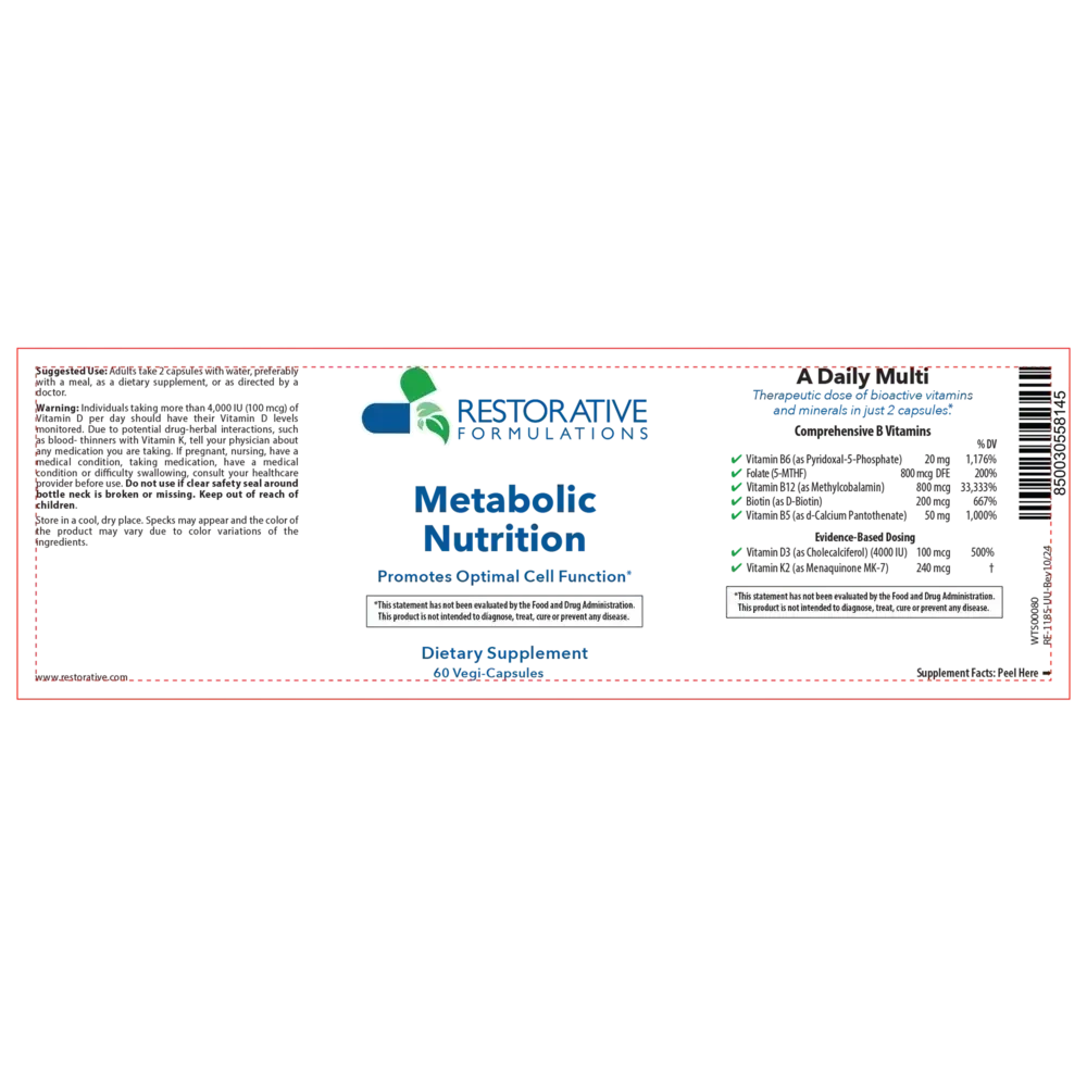 Product image for Metabolic Nutrition.