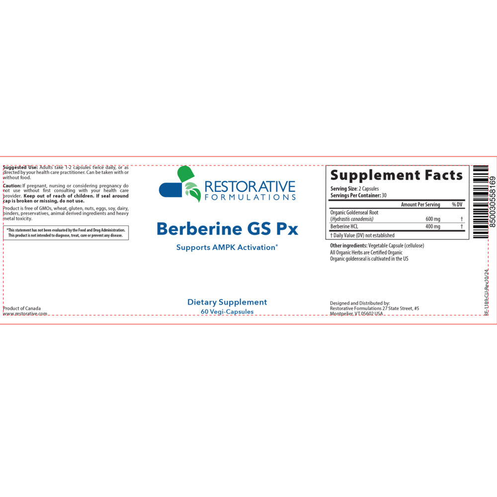Product image for Berberine GS Px (formerly MicroBiome Px).