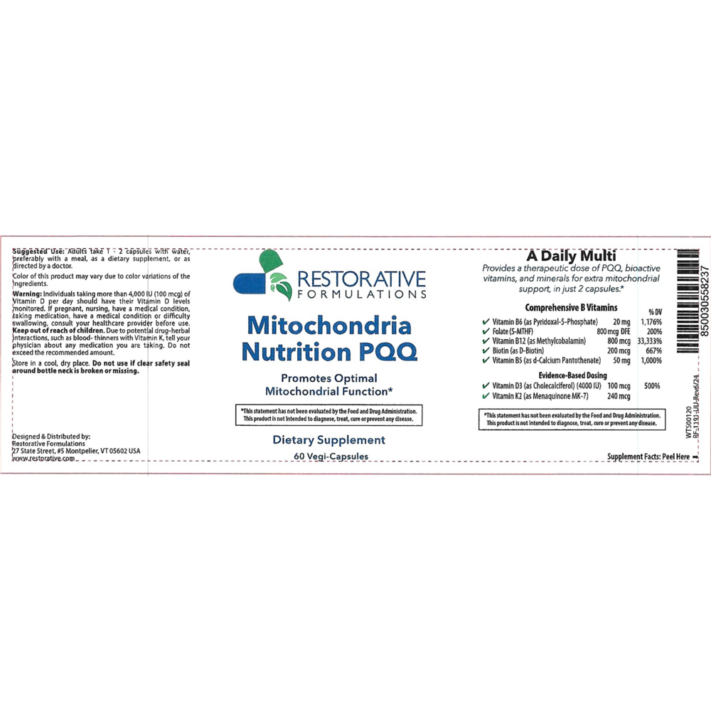 Product image for Mitochondria Nutrition PQQ.