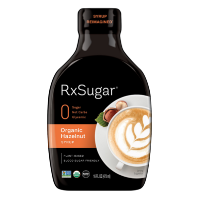 RxSugar Organic Hazelnut Syrup 473 Milliliters