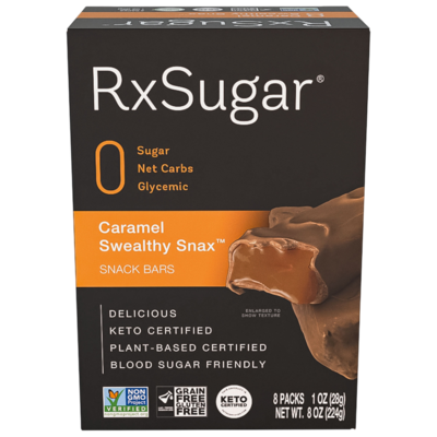 RxSugar Caramel Swealthy Snax (8 Count) Product image for RxSugar Caramel Swealthy Snax (8 Count). Discontinued.