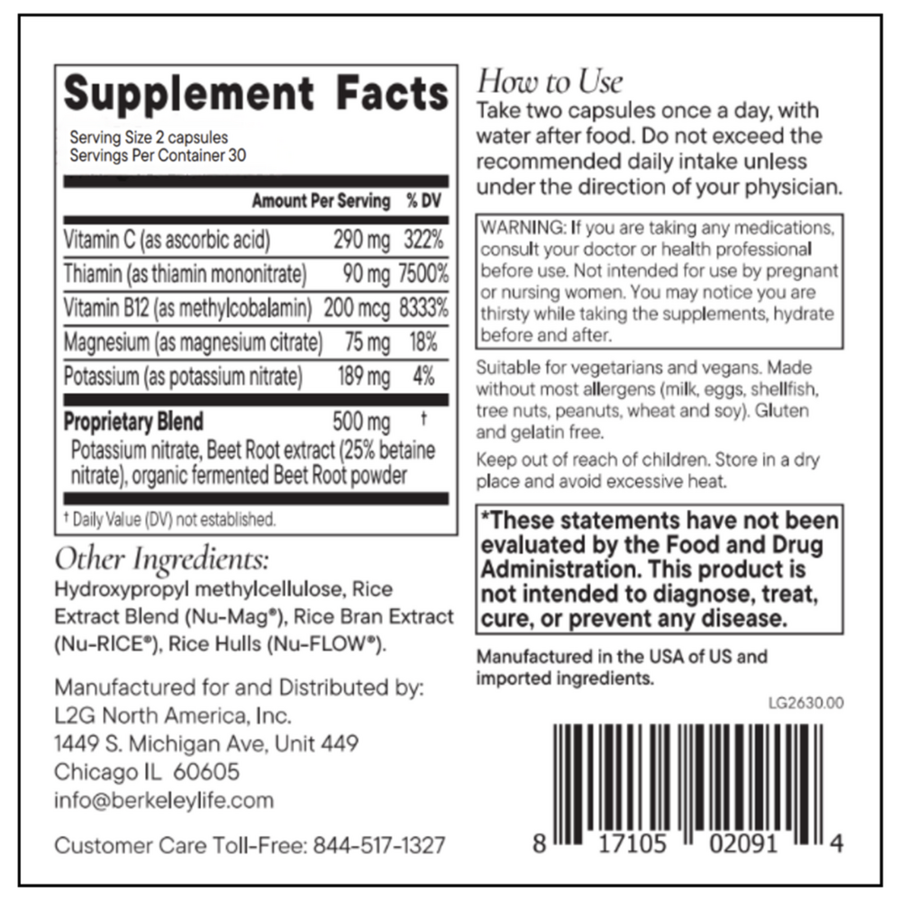 Product image for Nitric Oxide Support.