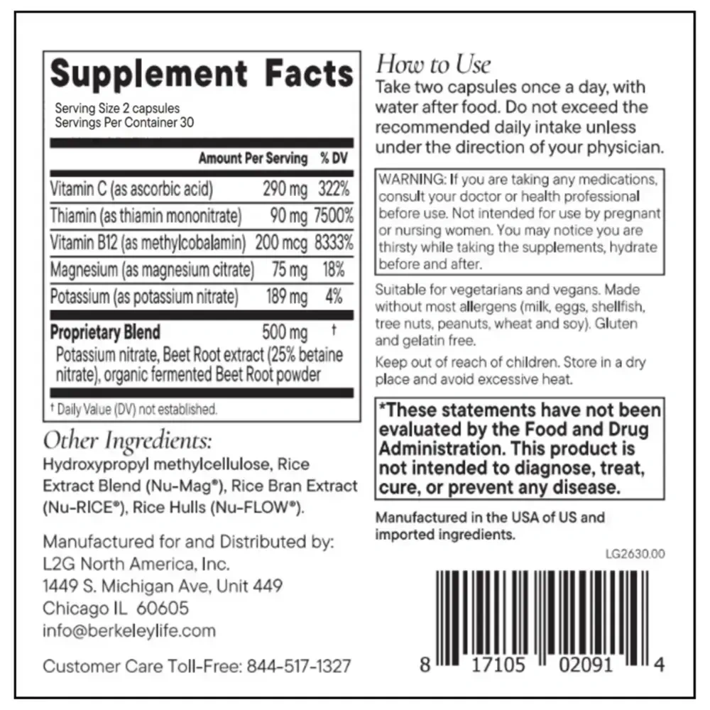 Product image for Nitric Oxide Support.