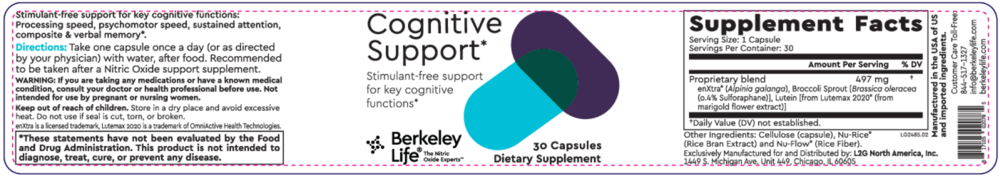 Product image for Berkeley Life Cognitive Support.