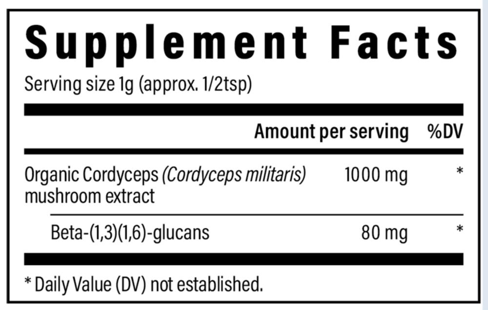 Product image for Cordyceps Mushroom Extract Powder.