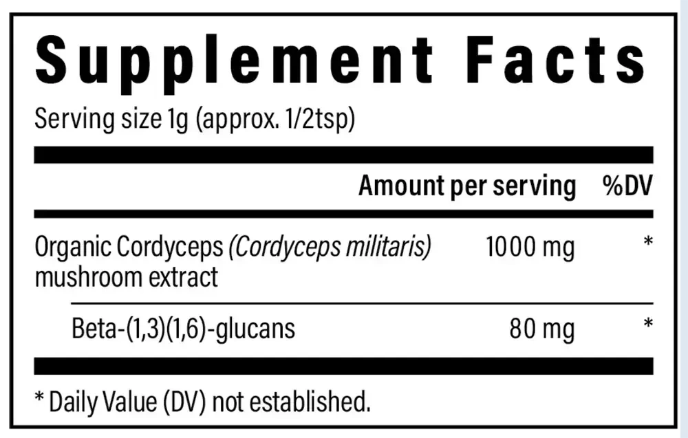 Product image for Cordyceps Mushroom Extract Powder.