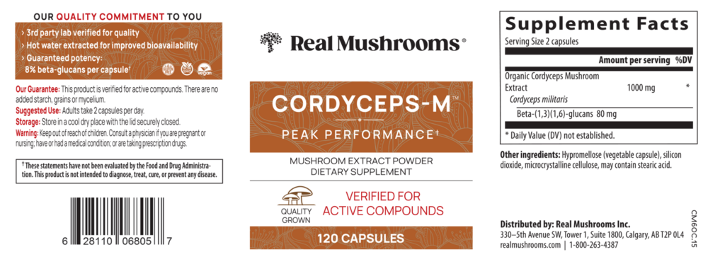 Product image for Cordyceps Mushroom Extract Capsules.