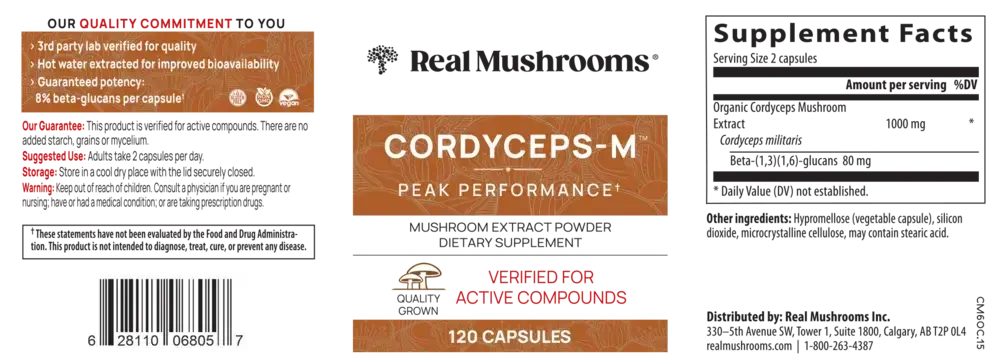 Product image for Cordyceps Mushroom Extract Capsules.