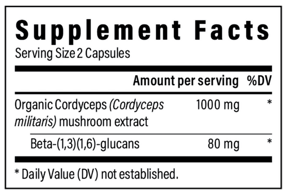 Product image for Cordyceps Mushroom Extract Capsules.