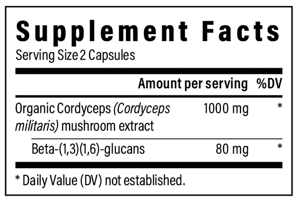 Product image for Cordyceps Mushroom Extract Capsules.