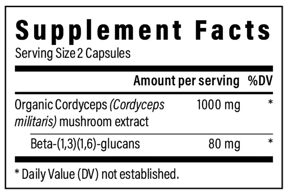 Product image for Cordyceps Mushroom Extract Capsules.