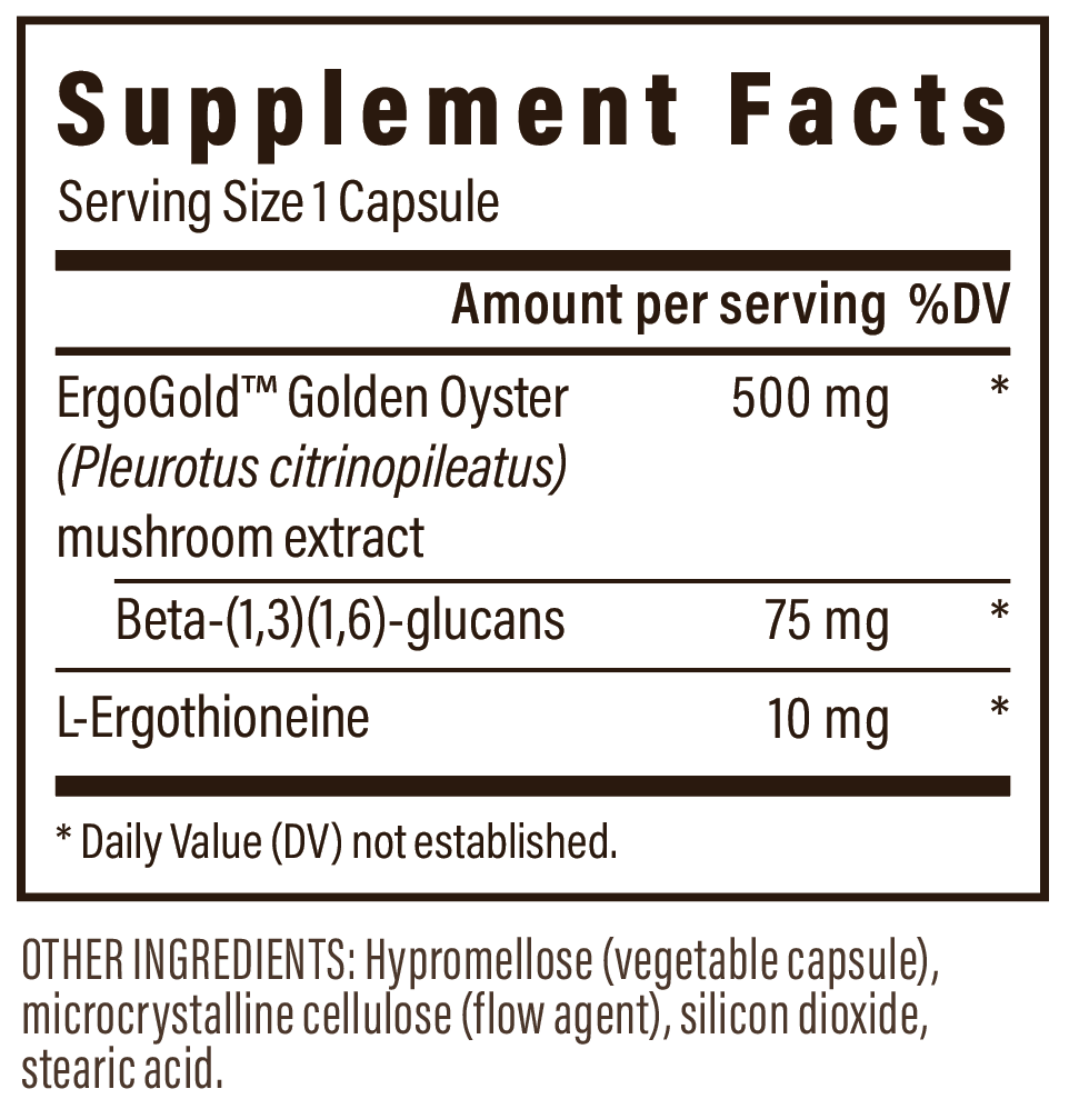 Product image for Ergo+ L-Ergothioneine Capsules.