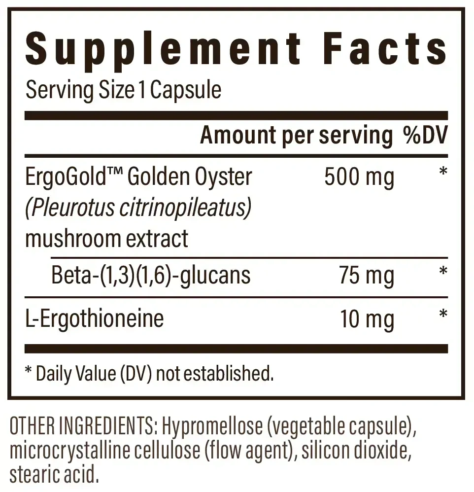 Product image for Ergo+ L-Ergothioneine Capsules.