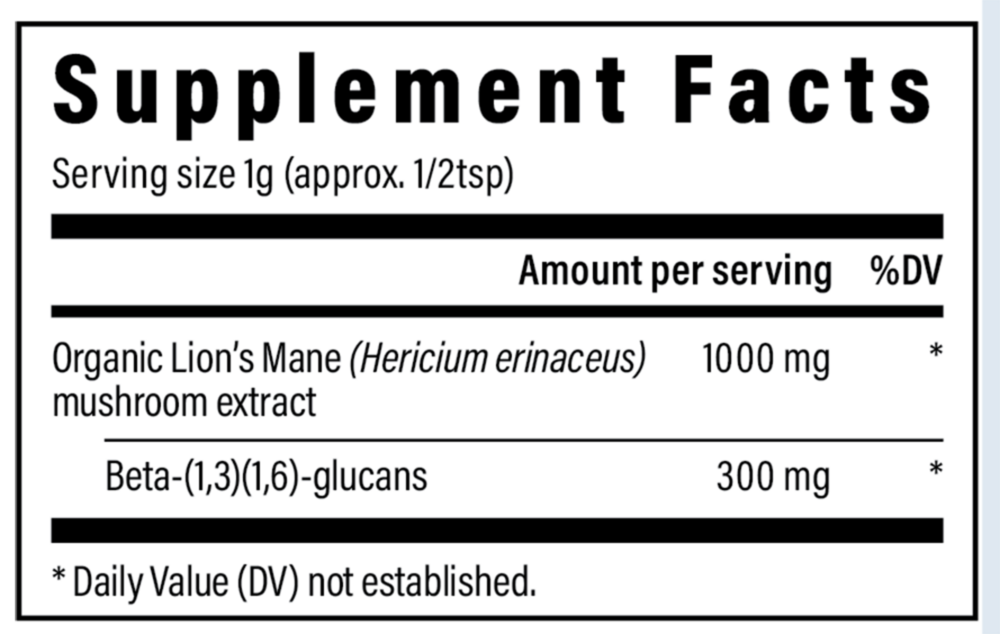 Product image for Lion's Mane Extract Powder.