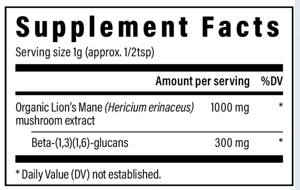 Product image for Lion's Mane Extract Powder.