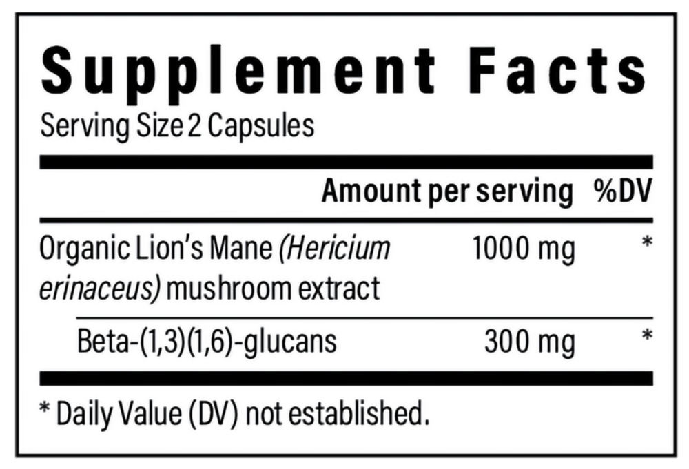 Product image for Lion's Mane Extract Capsules.