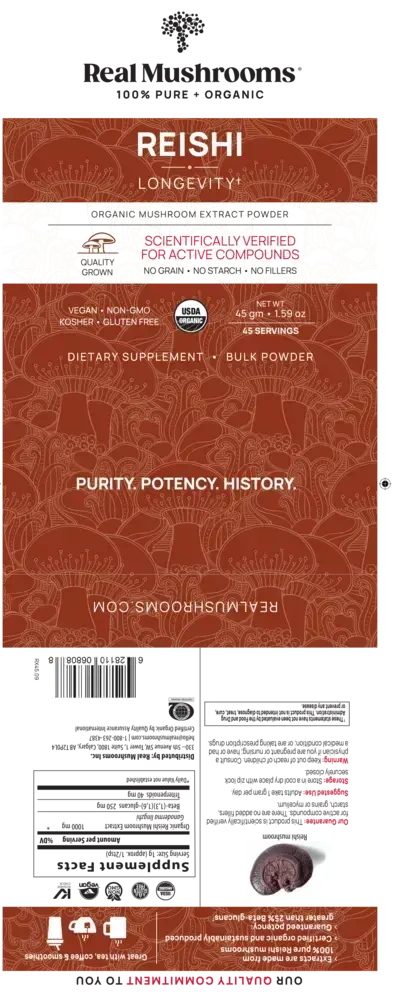 Product image for Reishi Mushroom Extract Powder.