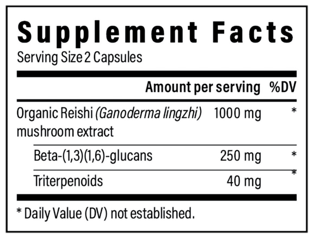 Product image for Reishi Mushroom Extract Capsules.