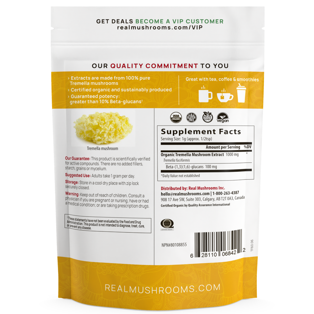 Product image for Tremella Mushroom Extract Powder.