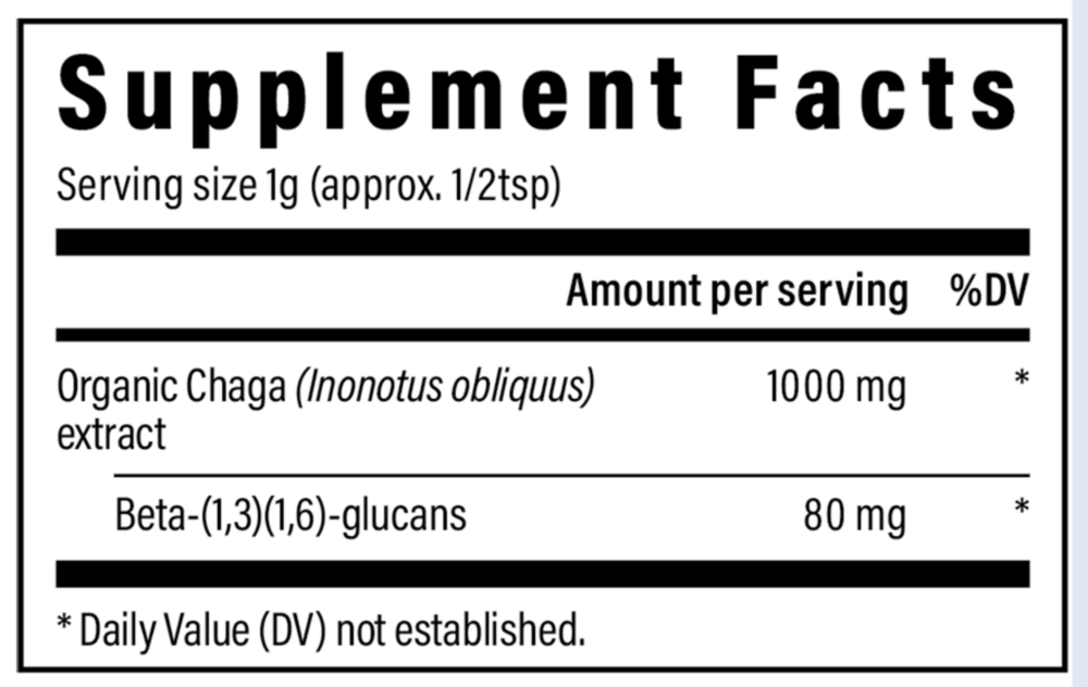 Product image for Chaga Extract Powder.