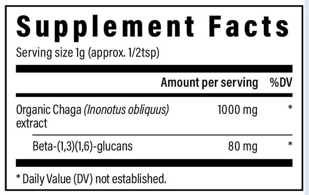 Product image for Chaga Extract Powder.