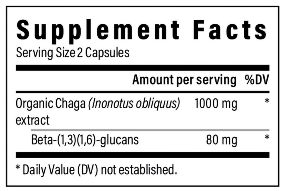 Product image for Chaga Extract Capsules.