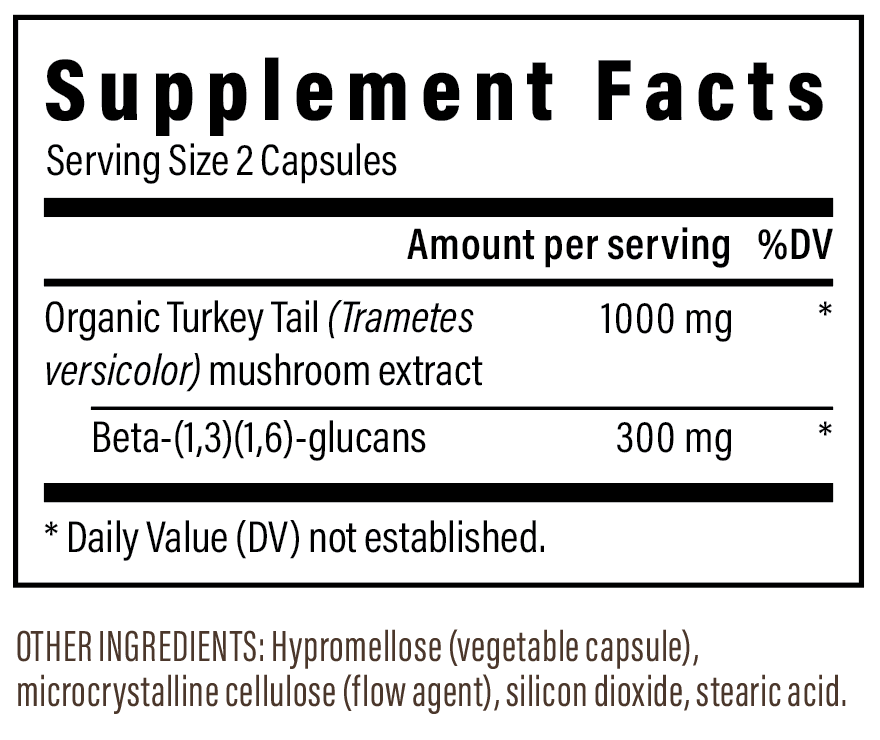 Product image for Turkey Tail Mushroom Extract Capsules.