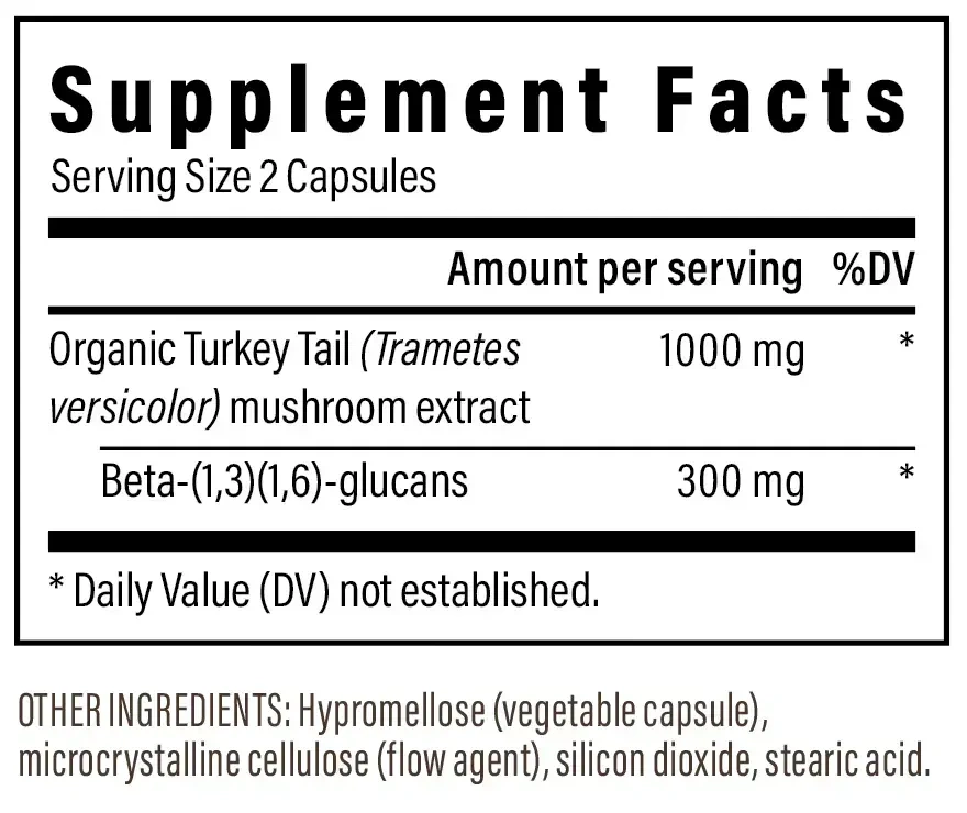 Product image for Turkey Tail Mushroom Extract Capsules.