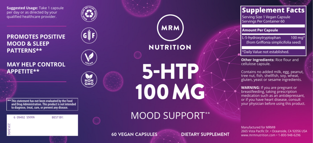 Product image for 5-HTP 100mg.
